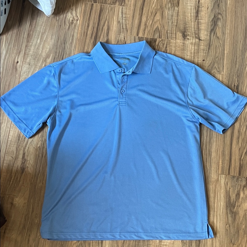 Men's Canyon Creek Blue Golf Polo Shirt L